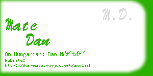 mate dan business card